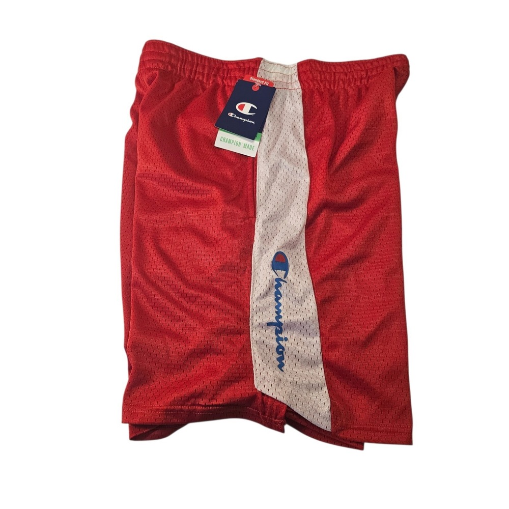 NWT Champion Men's Mesh Basketball Shorts - Red/White - Size Medium